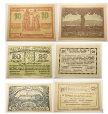 1920 AUSTRIA 10 HELLER and 2- 20 Hellar Bank Notes-Notgeld/good to fine/au