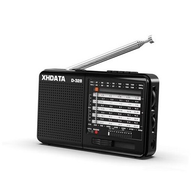 D-328 Shortwave AM FM DSP Portable Small Multi Band Radio Stereo Glossy Black