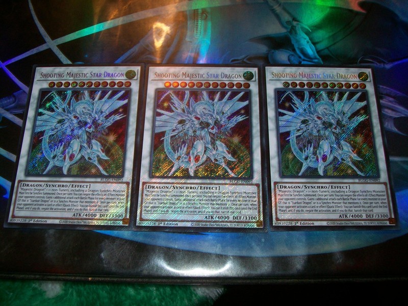 3x Shooting Majestic Star Dragon 1st Edition Secret Rare BLGG-EN092 Yu-Gi-Oh!