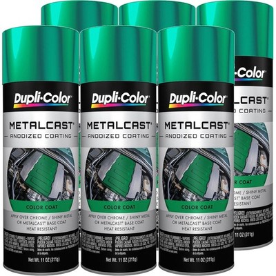 Duplicolor Paint MC203 (6-Pack), Metalcast Paint, Green Anodized, 11 oz Aerosol