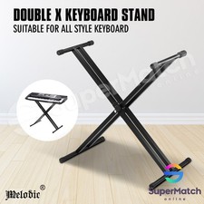 Melodic X Style Adjustable Keyboard Stand Double Braced Heavy Duty Music Piano