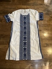 Mediterranean embroidered cotton gauze dress Weekend By Simorra.