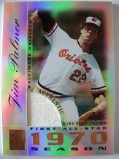 2003 TOPPS TRIBUTE PERENNIAL ALL-STARS JIM PALMER  GAME JERSEY ,ORIOLES,BOX 16 !