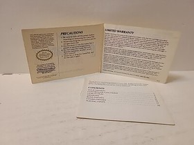 Burai Fighter NES-UF-USA Nintendo Folleto de instrucciones Manual solamente