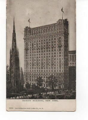 New York City Trinity Building 1910 Vintage Postcard E5 