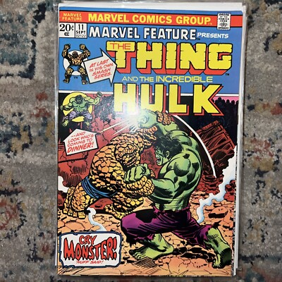 MARVEL FEATURE #11 KEY BRONZE SWEET THING VS HULK BATTLE COVER VF/NM High Grade!