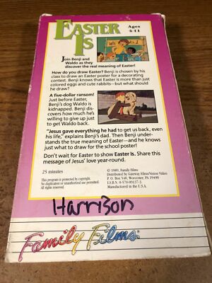 Easter Is VHS VCR Video Tape Used Family Films Cartoon