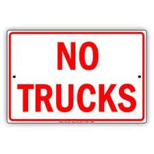 No Trucks In Driveway Towing Private Drive Novelty Notice Aluminum Metal Sign