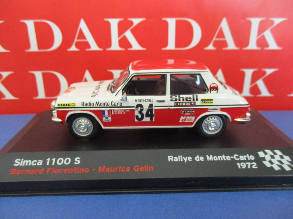 Die cast 1/43 Modellino Auto Simca 1100 S Rally Monte Carlo 1972 B. Fiorentino - Immagine 2 di 4