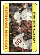 2018 Topps Heritage #CC-10 Boston Bashers Mookie Betts Rafael Devers Combo Cards