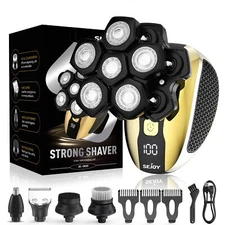 SEJOY 5in1 Head Shaver for Bald Men Cordless Hair Trimmer Electric Razor Dry Wet
