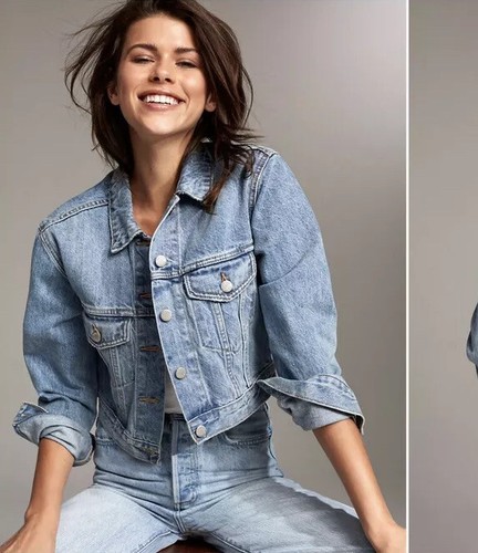 Aritzia TNA The Tina Crop Washed Denim 
