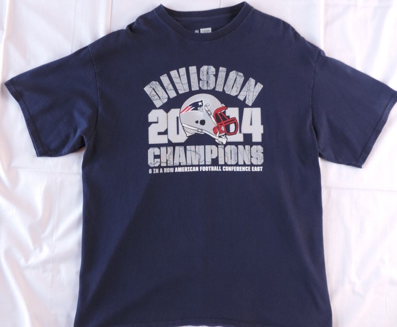T shirt uomo New England Patriots NFL Team Abbigliamento '6 in fila' spedizione gratuita