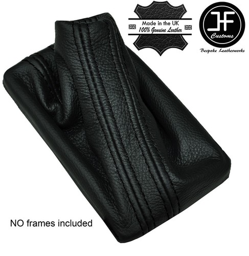 BLACK STITCH AUTO AUTOMATIC SUEDE GEAR GAITER FOR VW T5 TRANSPORTER CARAVELLE