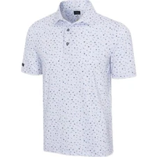 New Men's Greg Norman Dancing Chips ML75 Stretch Golf Polo - Choose Size
