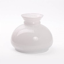 Paralume 5557 per lune a petrolio vetro opalino/bianco - foro di montaggio 120mm