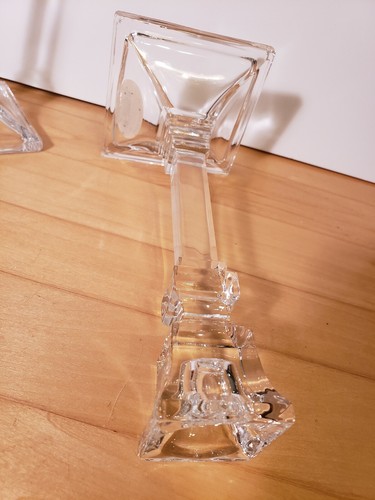 Lead Crystal Candlesticks holders - Set Of Two 8 inch tall - Picture 7 of 8