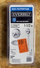 Everbilt Trip Lever 1-1/2 in. White Poly Pipe Bath Drain fits Tubs 12"-15"