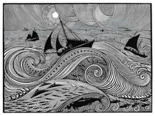 Rene Quillivic : On the Open Sea : Archival Art Print
