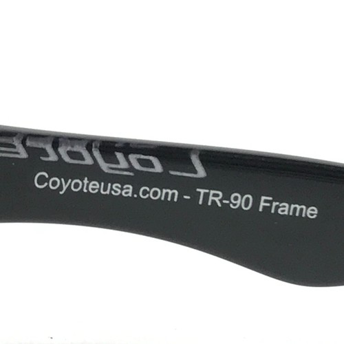 Coyote Sunglasses TR90 Venom Black Square Wrap Frames with Blue Polarized Lenses - Picture 11 of 11