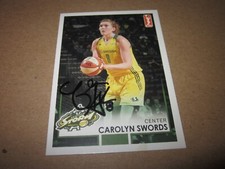 CAROLYN SWORDS SIGNED AUTOGRAPHED 2017 RITTENHOUSE WNBA CARD #94 1/500 STORM 