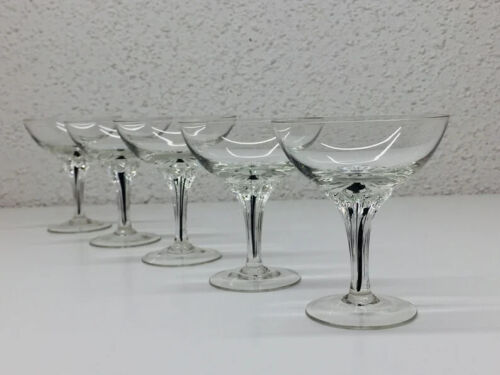 Belfor Exquisite Liquor Cocktail Glasses Set of 5 Czechoslovakian Crystal - Picture 1 of 8