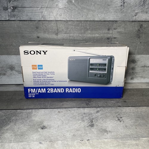 Sony ICF-38 Portable AM/FM Radio - Black for sale online | eBay