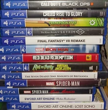 PS4 Game Inserts & Cases NO DISCS