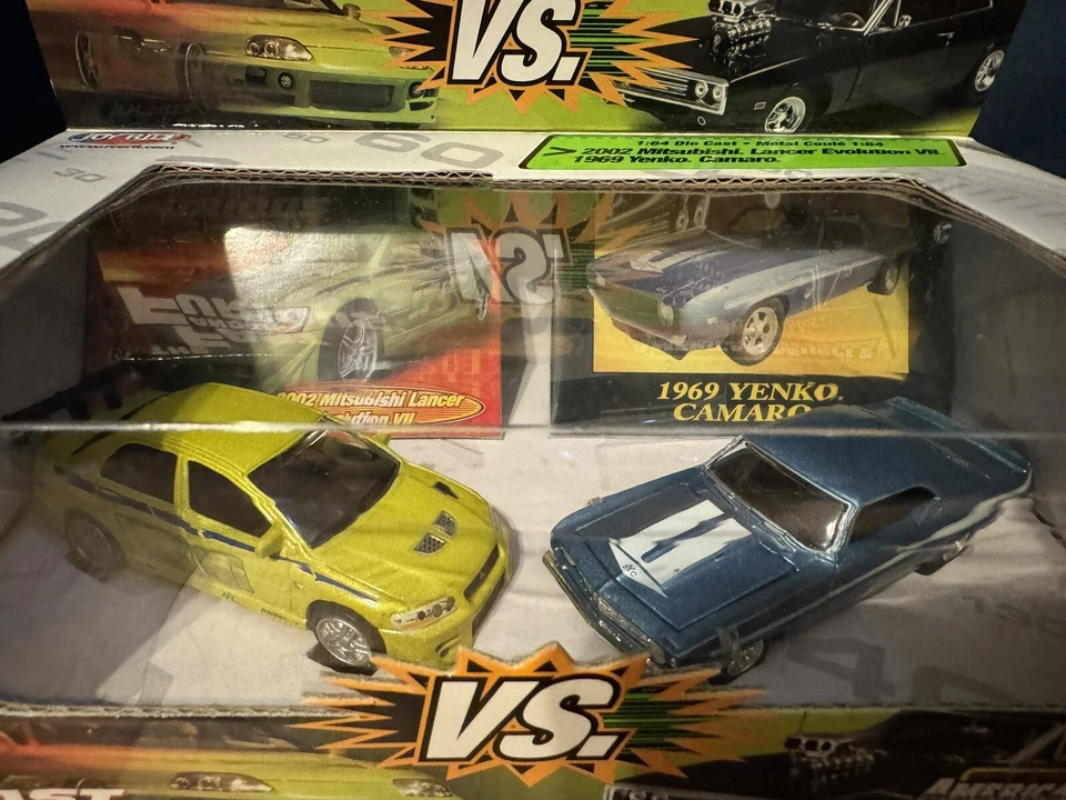 Fast And Furious 1/64 Evo Vs Camaro ERTL JOYRIDE RARE - Image 2 of 2