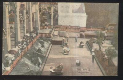 Postkarte Coney Island New York / Ny Amusement Park Ride Die Wellen Blick 1907