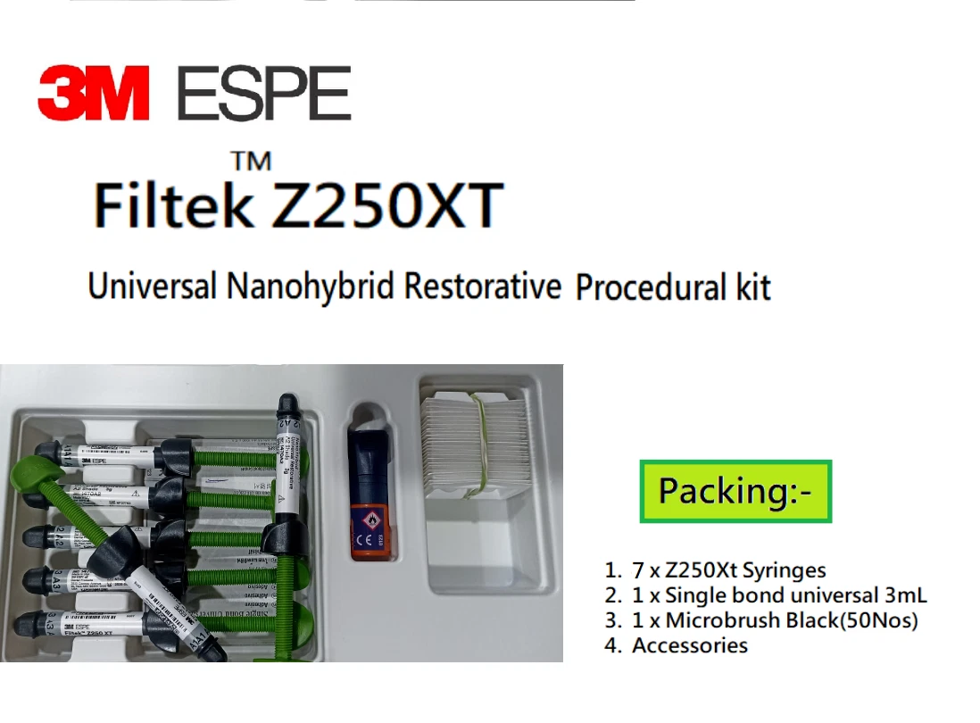 3M ESPE Z250 XT Nano Hybrid Kit (7 Syg + One 3 ML Bond) FAST