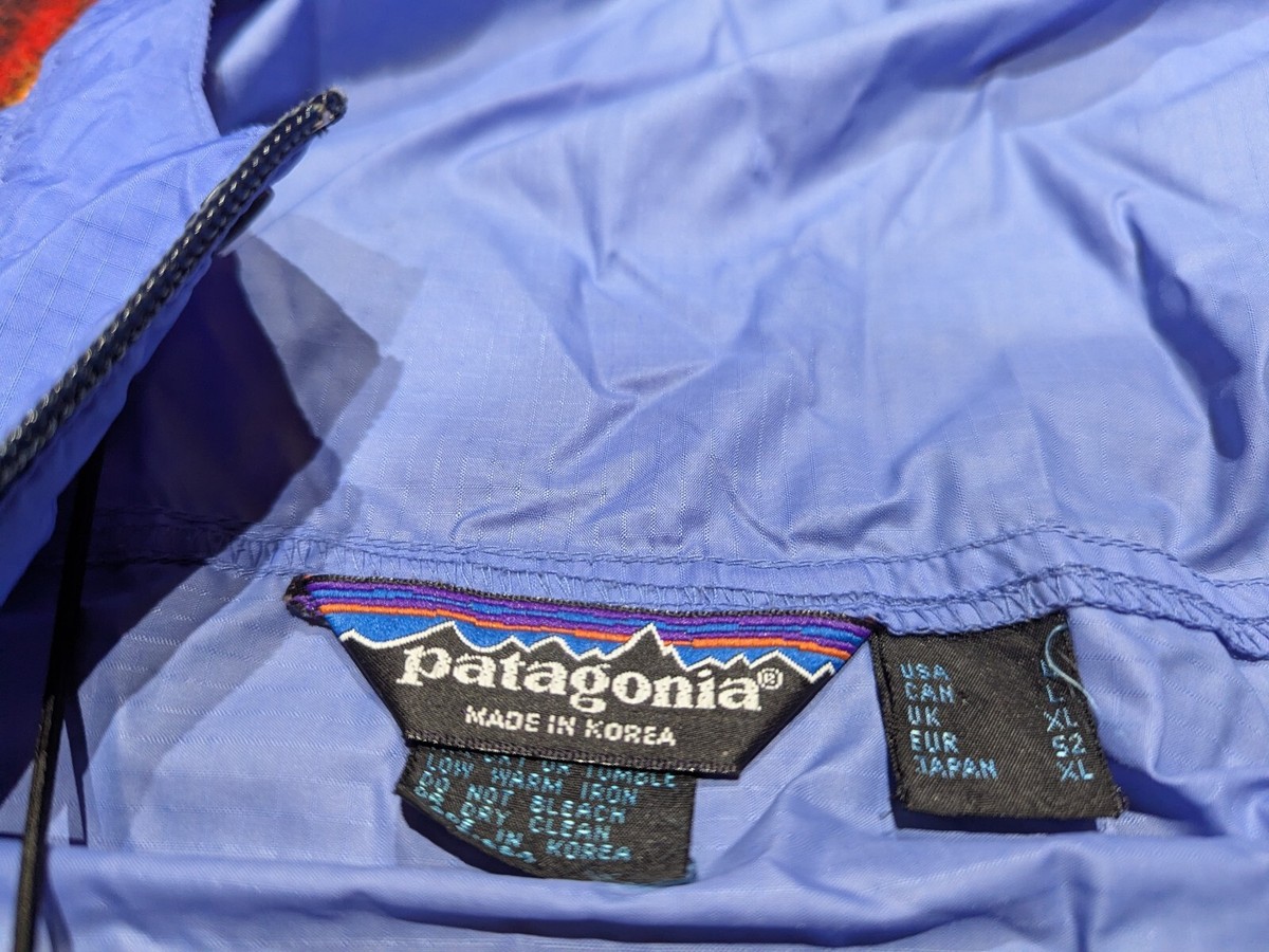 Vintage Patagonia Hooded Anorak Packable Windbreaker Pullover Snap