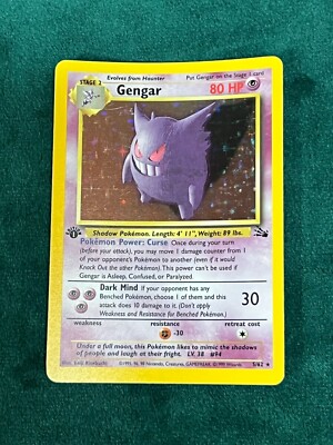 PSA8】ゲンガー 1ED GENGAR-HOLO 1ST ED. カードe Gengar Pokemon 2001