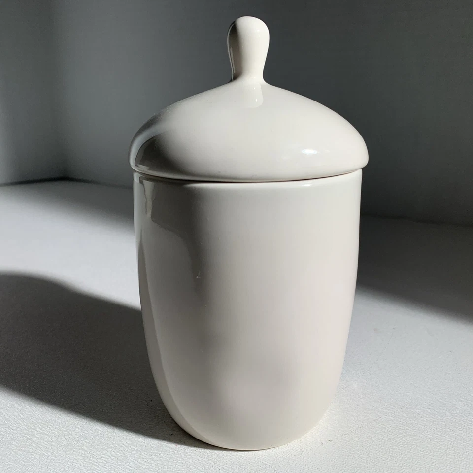 White Modern Ceramic Sugar Bowl Scoop - Image 2 of 4
