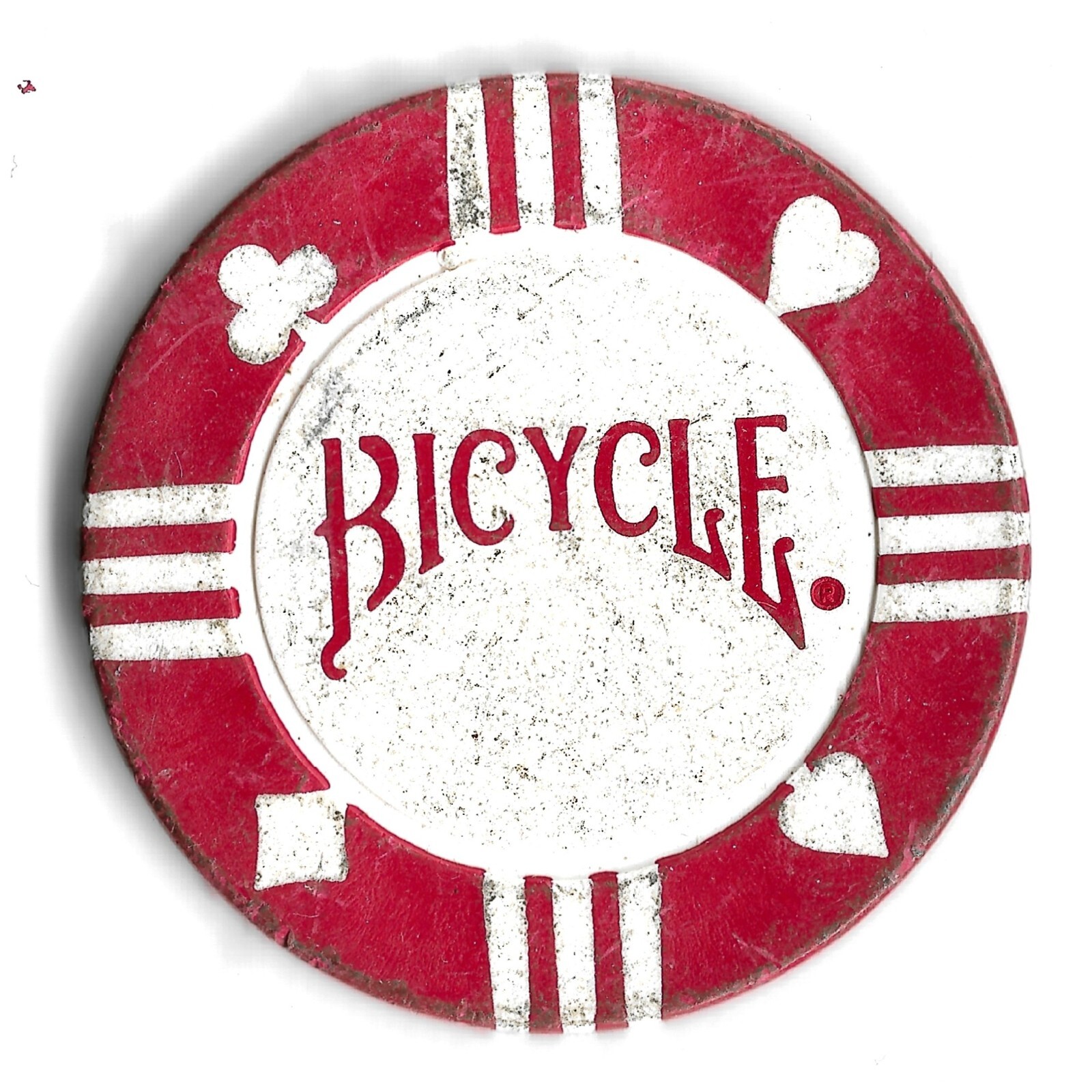 Red / White "Bicycle" Poker Chip