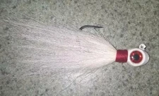 3 BIG EYE DIABLO BUCKTAIL JIGS White 3/16oz - 3oz Great for Trout Redfish Fluke
