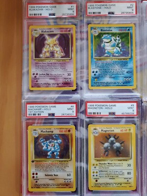 1999 Pokemon Base Set Unlimited COMPLETE PSA 9 HOLO SET, psa 9