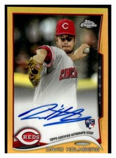 2014 Topps Chrome #134 David Holmberg Rookie Autographs Gold Refractors #/50