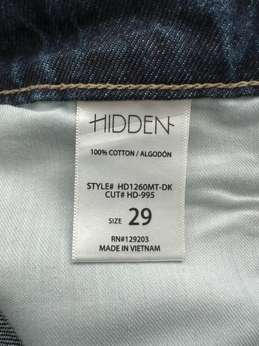 Hidden Women's Jeans Zoey Mom Denim Tapered Dark Wash Cotton (Size-29) NEW - Picture 11 of 12