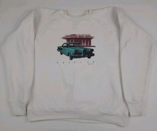 Vintage 70s 1958 Ford Edsel Classic Car Print Sweatshirt Vtg USA Made American