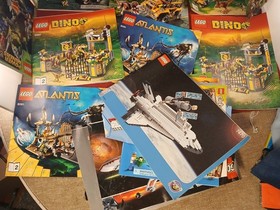 Massive Lot Lego Star Wars Power Miners Dino City Creator Atlantis Instructions