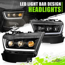 OE Style Black Clear Projector Headlight Lamps Replacement for Ram 1500 19-24