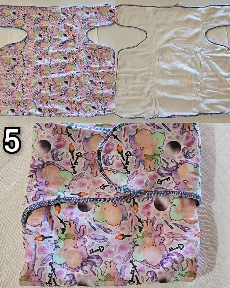 Тканевые подгузники Preflats с бустером размер OS 2 или 3 слоя - Изображение 3 из 4