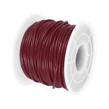 22Yard Round Leather Cord for Jewelry Making 1.5mm Leather String Burgundy