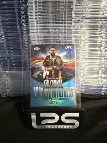 2026 Topps Chrome UFC - Ilia Topuria Global Warriors Aqua Ref /199 #GW-21