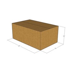 15 24x15x10 Kraft Brown Corrugated Shipping Boxes 32 ECT Single-Wall New