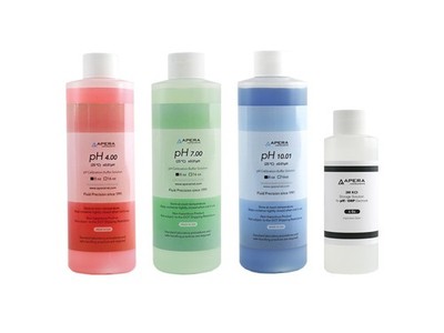 pH Calibration Solution Kit 7.00/4.00/10.01 (8oz)+3M KCL Soaking solution (4oz)