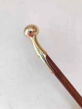 NEW SOLID ANTIQUE SOLID BRASS HANDLE WOODEN WALKING STICK CANE VINTAGE DESIGNER