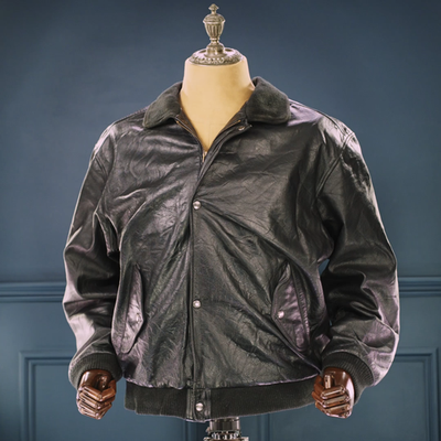 Vintage 1990s Chevignon French A1 Campus Flight Bomber Cowhide