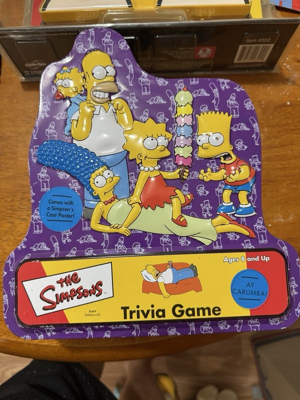 The Simpsons Trivia Game Complete w/ Cast Poster 2+ Players Ages 8+